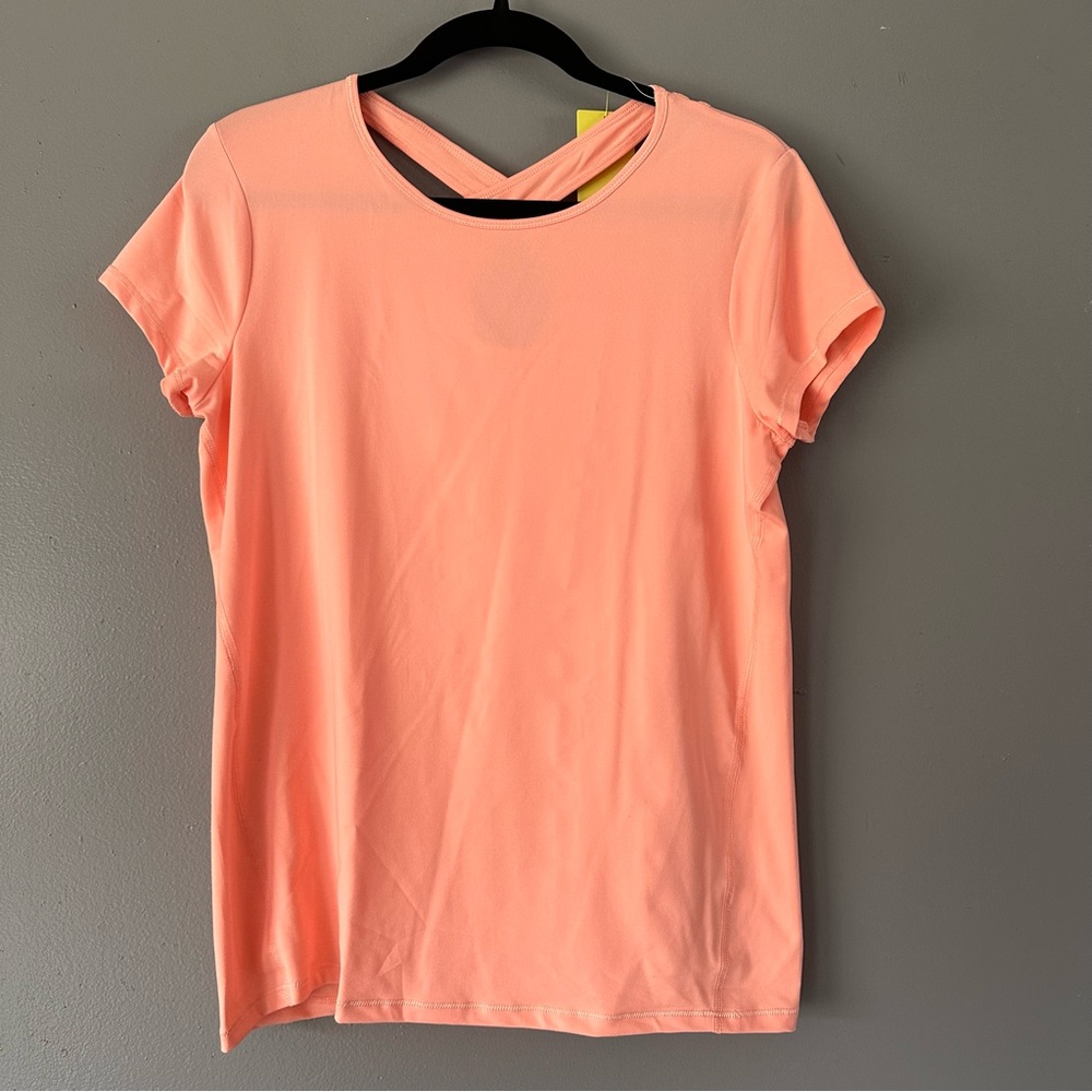 All in Motion Peach Athletic Top with Cross Back Detail‎